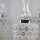 Ritka nagyméretű Szarvasi retro,mid üveg-fém mennyezeti csillár - 8 karos -