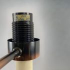 "Csíkos gömb" retro üveg-fém mennyezeti lámpa 