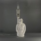 Delfts wit Dutch vintage "detective" porcelain table lamp