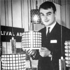 Finn mid-century mennyezeti csillár - Oy Li - Lindström - Focus - 1960