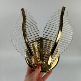 Venini glass palm wall arm, 70s, Hollywood Regency
