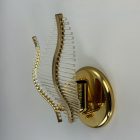 Venini glass palm wall arm, 70s, Hollywood Regency