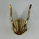 Venini glass palm wall arm, 70s, Hollywood Regency