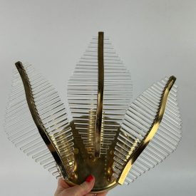   Venini 3-as üvegpálma falikar, 70-es évek, Hollywood Regency