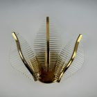 Venini palm glass wall lamp, 70s, Hollywood Regency - 3 -