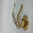 Venini 3-as üvegpálma falikar, 70-es évek, Hollywood Regency