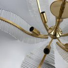 Venini Glass Palm Ceiling Chandelier, 1970s, Hollywood Regency