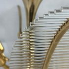 Venini Glass Palm Ceiling Chandelier, 1970s, Hollywood Regency
