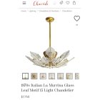 La Murrina vágott üvegleveles mennyezeti csillár