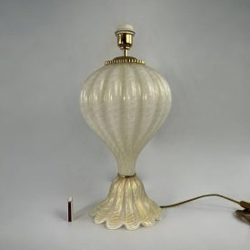 Large, unique gold-pearl glass table lamp by Interni Luce