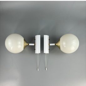 Space Age ball wall arm pair by Szarvasi 1970's
