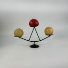 Retro vas 3-as gyertyatartó