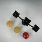 Retro vas 3-as gyertyatartó