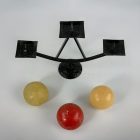 Retro vas 3-as gyertyatartó