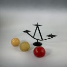 Retro vas 3-as gyertyatartó