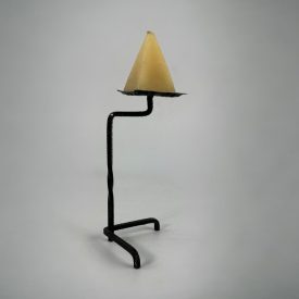 Retro black iron geometric candle holder