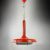 Tibor Nádai metal pedant lamp. Orange-white