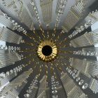 Olasz Hollywood regency réz-üveg csillár