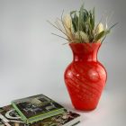 Murano "Swirling coral" glass vase