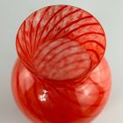 Muranoi  "Örvénylő korall " üveg váza