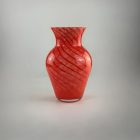 Murano "Swirling coral" glass vase