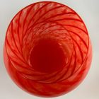 Muranoi  "Örvénylő korall " üveg váza