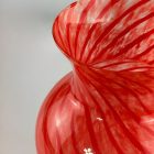 Muranoi  "Örvénylő korall " üveg váza