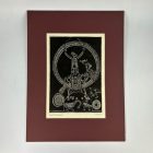 1971 - Shaman greeting the dawn - linocut - by Ifj. Balazs