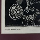 1971 - Shaman greeting the dawn - linocut - by Ifj. Balazs