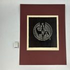 1973 - Peacock and Horse - linocut - by Balázs Ifj. 