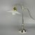 Bank lamp with milk glass shade -1940/50