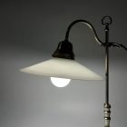 Banklámpa tejüveg búrával -1940/50