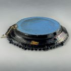 Csavlek Etelka retro kerámia égkék nagyméretű tükör