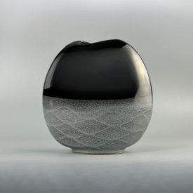 Mid-century black-gray vase by Idea studio