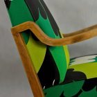 Unique, Restored Art Deco Armchair – Green Waves