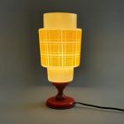 Retro colored yellow and red glass table lamp 1970/80's
