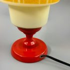Retro colored yellow and red glass table lamp 1970/80's