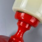Retro colored yellow and red glass table lamp 1970/80's
