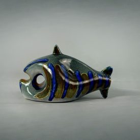 Gál Béla midcentury kerámia hal szobor