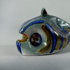 Gál Béla midcentury kerámia hal szobor