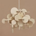 Danish "Amøbe" wooden pendant lamp