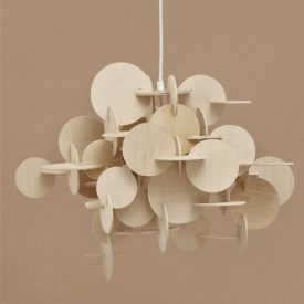 Danish "Amøbe" wooden pendant lamp