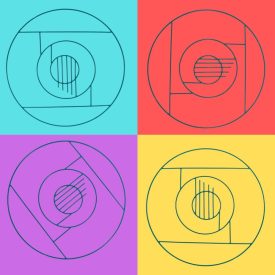   Drill 2.5 Retro hatású türkiz falidísz - Switch manufaktúra  