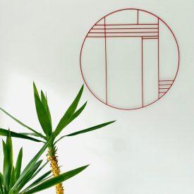   Drill 2.3 Retro hatású piros falidísz - Switch manufaktúra  