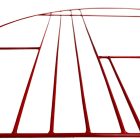 Drill 2.3 Retro hatású piros falidísz - Switch manufaktúra  